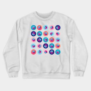 Big polka dots multicolour geometrical composition Crewneck Sweatshirt